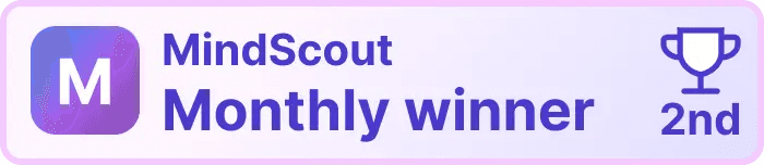 MindScout Monthly winner, 2nd place