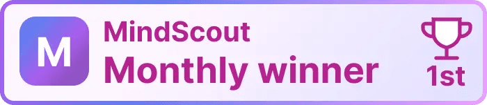 MindScout Monthly winner, 1st place
